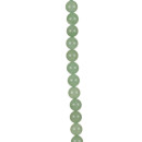 strand glass beads, ball 10mm, 40cm, green