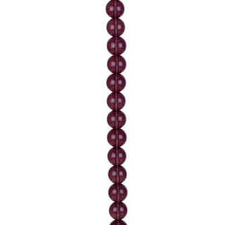 Strang Glasperlen, Kugel 10mm, 32cm, Rot klar