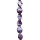 strand glass beads Cara, 20x17mm, 27cm, purple