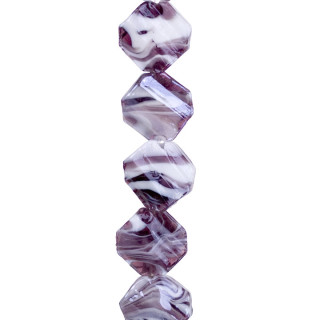 strand glass beads Cara, 27mm, 27cm, purple
