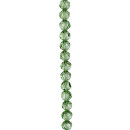 strand facetted glass beads, ball, 10mm, 32fac., 66cm, green