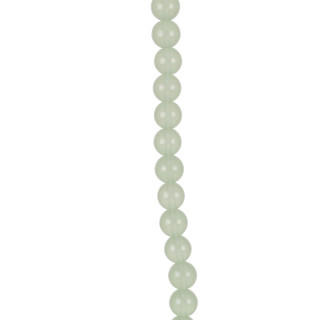 strand glass beads, ball 10mm, 30cm, light green