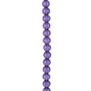 strand glass beads, ball 6mm, 30cm, purple clear - only 3...