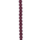 strand glass beads, ball 4mm, 31cm, purple clear