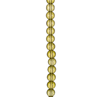 Strang Glasperlen, Kugel 4mm, 31cm, Gelb klar
