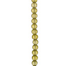 strand glass beads, ball 4mm, 31cm, yellow clear