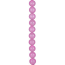 strand glass beads, ball 10mm, 84cm, pink