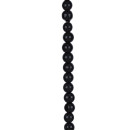 strand glass beads, ball 4mm, 31cm, black
