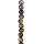strand porcelain beads, ball 14mm, 34cm, brown patterned