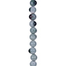 strand porcelain beads, ball 12mm, 35cm, green patterned