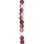 Strang Porzellanperlen, Kugel 12mm, 35cm, Rot gemustert