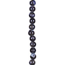 strand porcelain beads, ball 12mm, 35cm, dark blue patterned