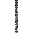 strand porcelain beads, ball 10mm, 31cm, brown patterned