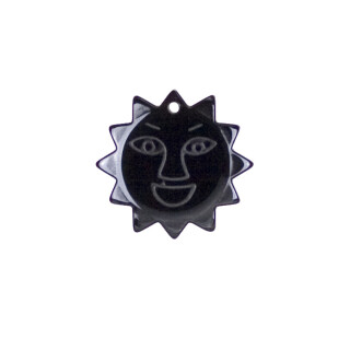 Pendant Hematite Sun, 22mm