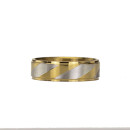 Stainless steel ring bicolor