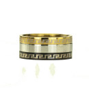 Stainless steel ring triple, tricolor 9,5mm