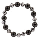 Hämatitarmband Schwarz/Silber