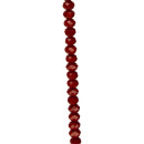 strand facetted glass beads, 10x8mm, 55cm, red