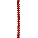 strand facetted glass beads, 8x6mm, 40cm, red