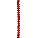 Strang facettierte Glasperlen, 8x6mm, 40cm, Rot