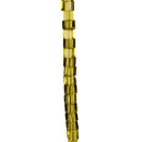 strand glass beads, cube 4mm, yellow