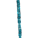 strand glass beads, cube 4mm, blue