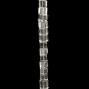 strand glass beads, cube 10mm, clear