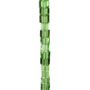 strand glass beads, cube 10mm, light green
