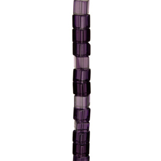 strand glass beads, cube 10mm, purple