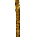 strand glass beads, cube 10mm, gold