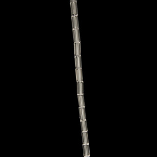 strand glass beads, tube 4x9mm, clear