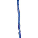 strand glass beads, tube 4x9mm, dark blue