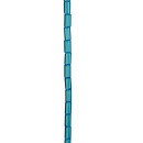 strand glass beads, tube 4x9mm, light blue