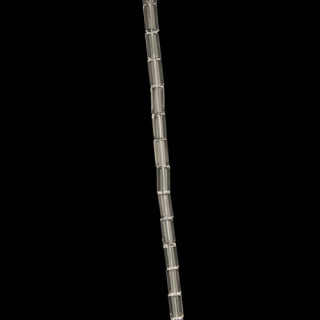 strand glass beads, tube 8x12mm, clear