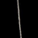 strand glass beads, tube 8x12mm, clear