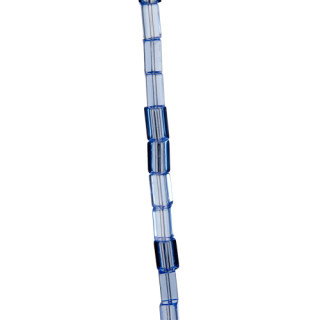 Strang Glasperlen, Quader 6x12mm, Hellblau