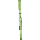 strand glass beads, cuboid 6x12mm, light green