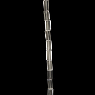 strand glass beads, cuboid 5x20mm, clear