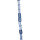 strand glass beads, cuboid 5x20mm, light blue