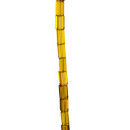 Strang Glasperlen, Quader 5x20mm, Gold