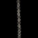 strand glass beads, Coin 6mm, Clear