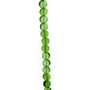 strand glass beads, Coin 8mm, green