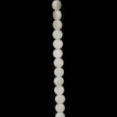strand glass beads, Coin 8mm, white