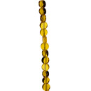 strand glass beads, Coin 8mm, gold