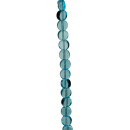 strand glass beads, Coin 10mm, blue - only 9 strands left!