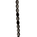 strand glass beads, oval 6x9mm, black