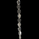 strand glass beads, oval 6x9mm, clear