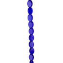 strand glass beads, oval 6x9mm, dark blue