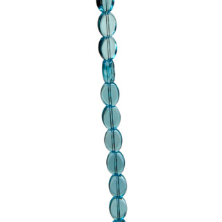 Strang Glasperlen, Oval 6x9mm, Blau