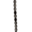 Strang Glasperlen, Oval 8x11mm, Schwarz